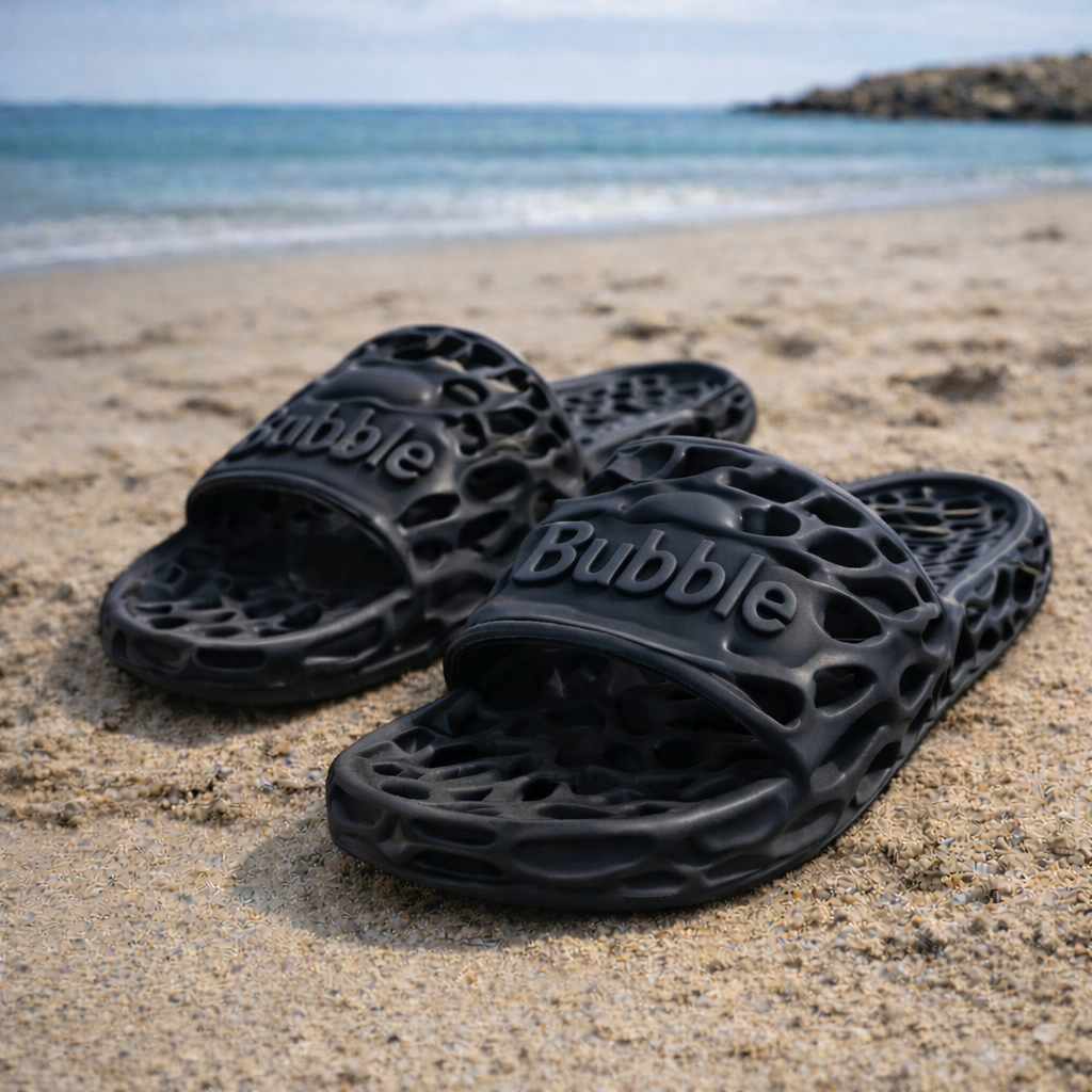 MOSHUN ENERGY™ — BUBBLE SLIDES (BLACK)